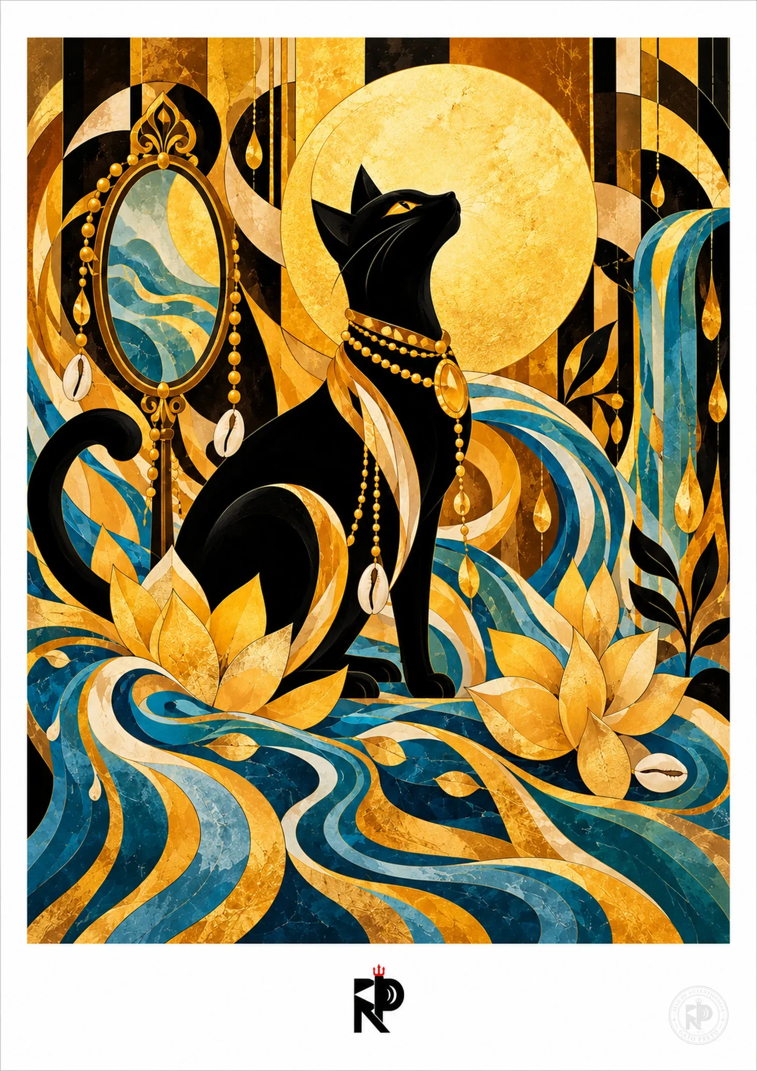 Gato Preto — Oxum, obra de Robson Poeta