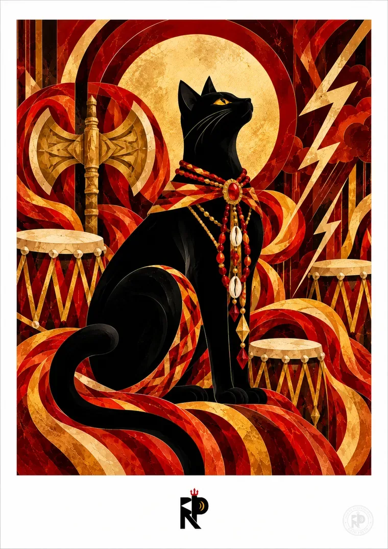 Gato Preto — Xangô, obra de Robson Poeta