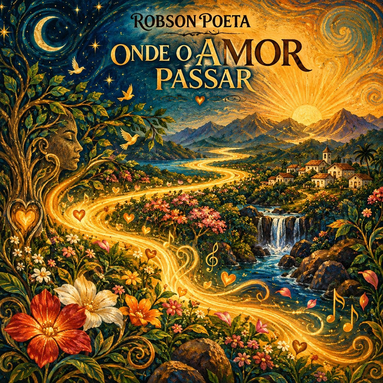 Capa autoral da faixa Onde o Amor Passar