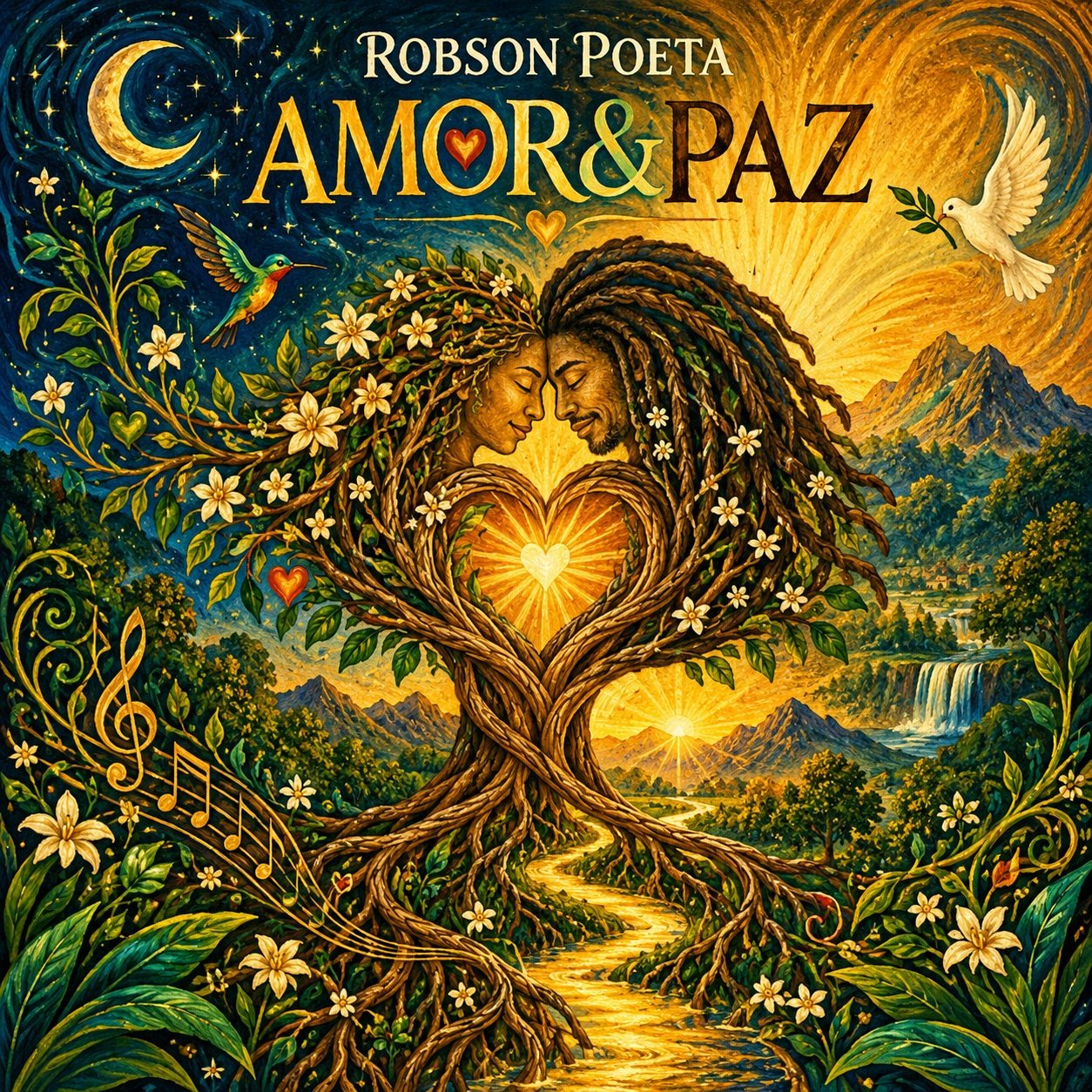 Capa autoral da faixa Amor&Paz
